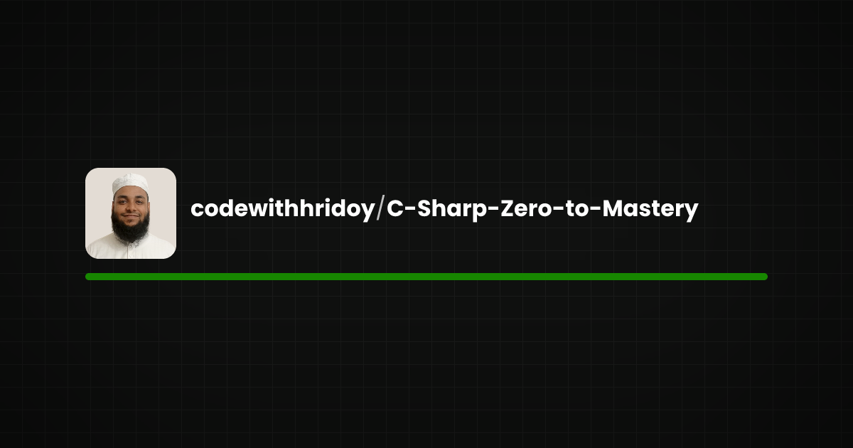 Preview of C-Sharp-Zero-to-Mastery