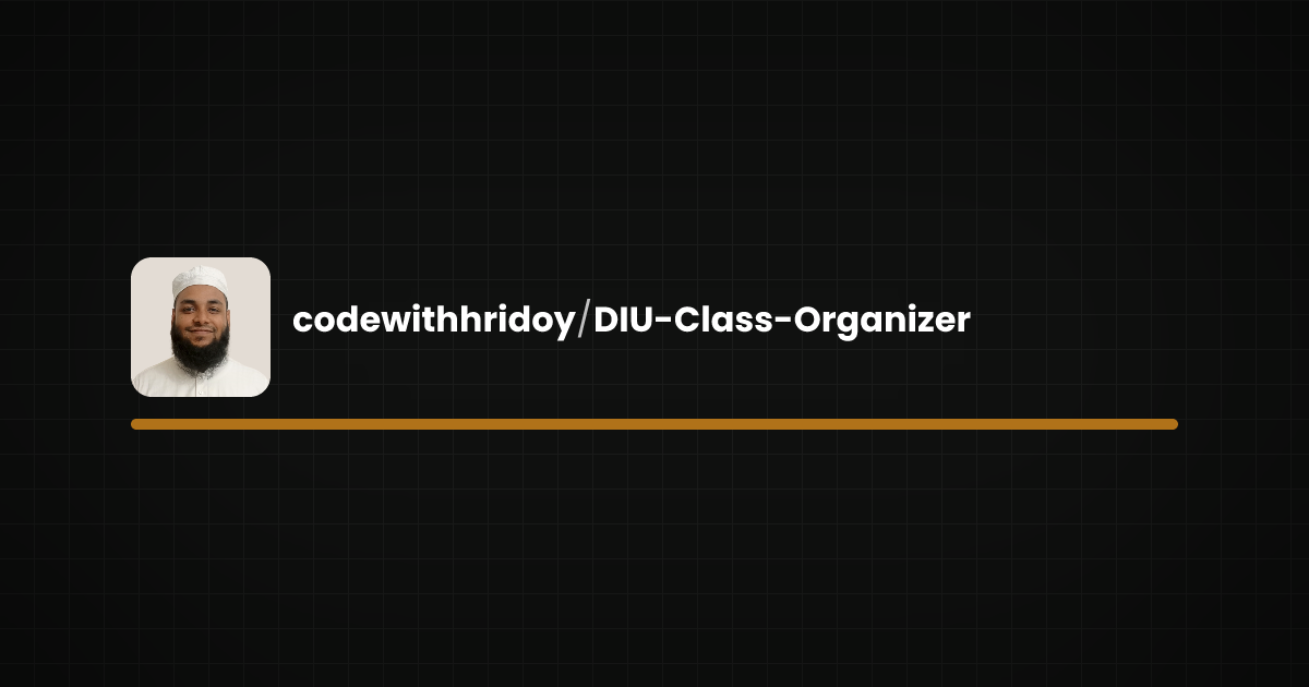 Preview of DIU-Class-Organizer